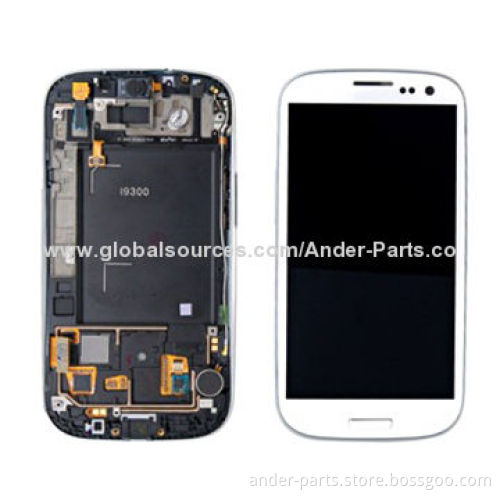 New Mobile Phone Replacement LCD for Samsung Galaxy S3 i9300, with Frame